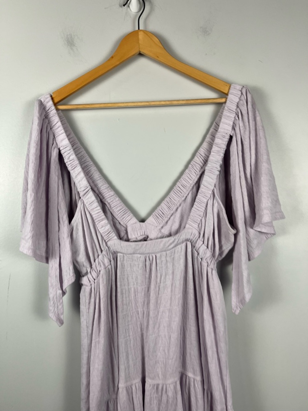 Free people beach La La Maxi Dress in lavender size large - Picture 8 of 9